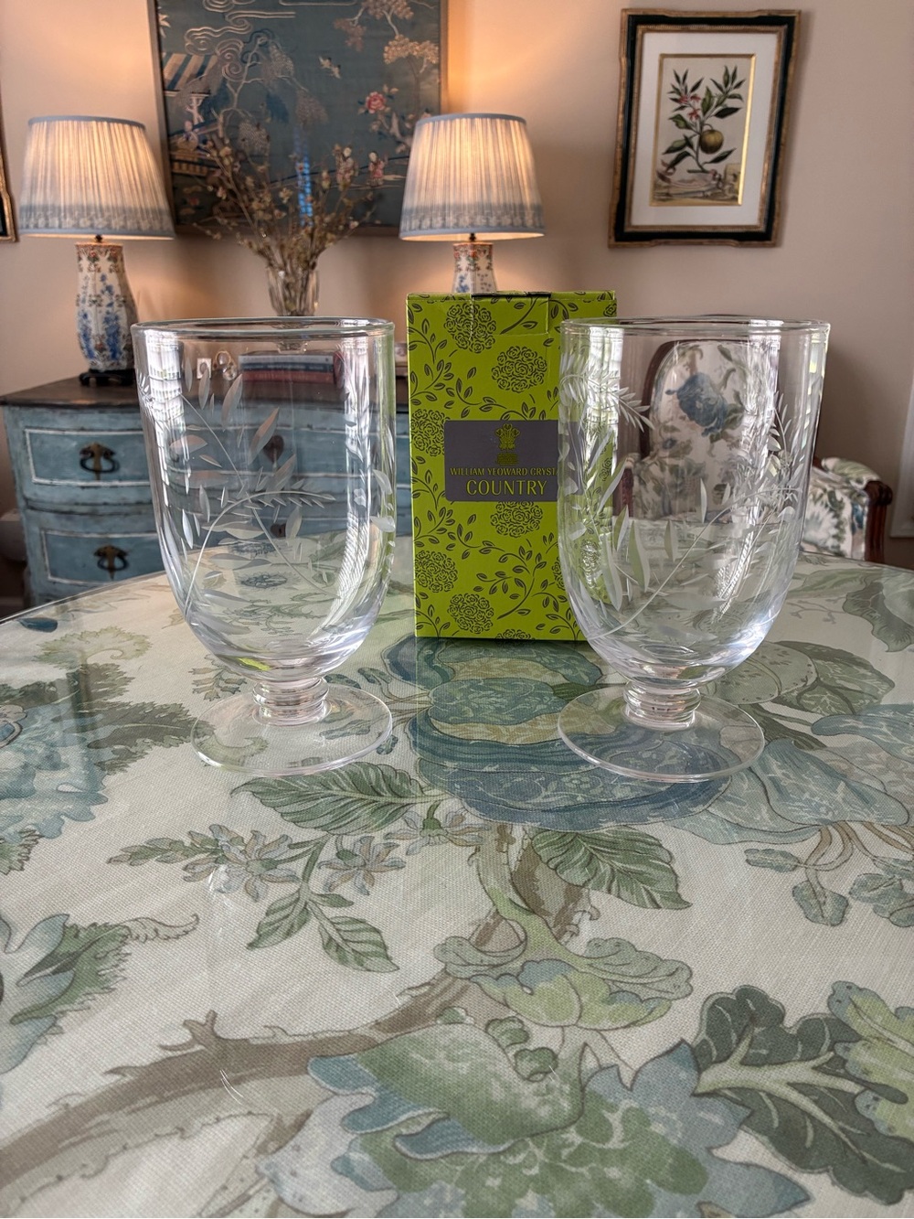 William Yeeoward Jasmine 7.25” Footed Vase PAIR